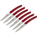 Jean Dubost Laguiole 6 pcs. Knife Set, Acrylic Red