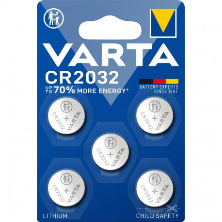 Varta CR2032 patarei, 3 V, 5 tk, liitium