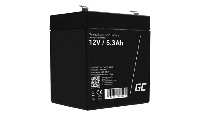 Maintenance-free AGM VRLA Green Cell AGM45 12V 5.3Ah Battery (for alarm system, cash register, toy)