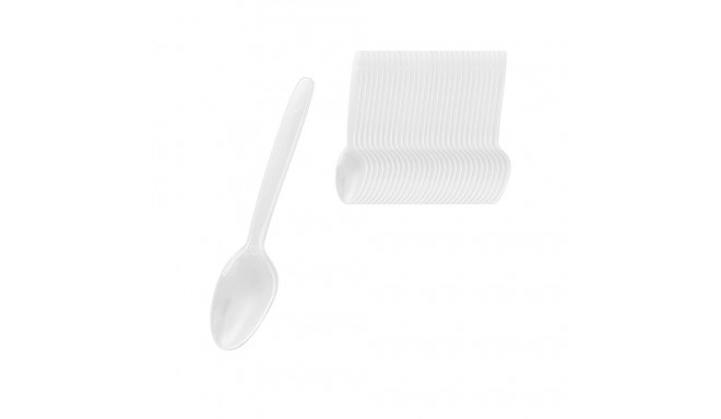 Coffee spoon reusable white 50 pcs/pk