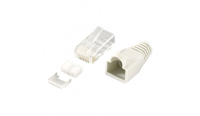 LOGILINK MP0021 LOGILINK - Plug Connector Cat.6 RJ45 100pcs. set, shielded, grey