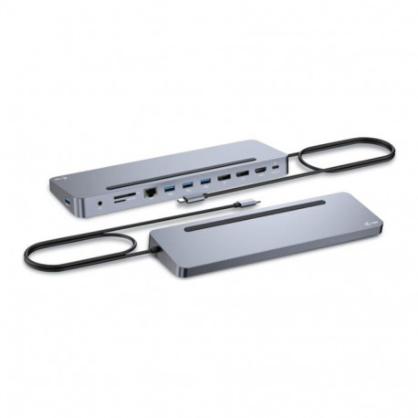 I-TEC USB-C Metal Ergonomic 4K 3x Display Docking Station with PD 100 W + i-tec Universal Charger 10