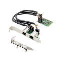 DIGITUS DN-10134 2-port Gigabit Ethernet mini PCI Express Card single lane low profile bracket Realt