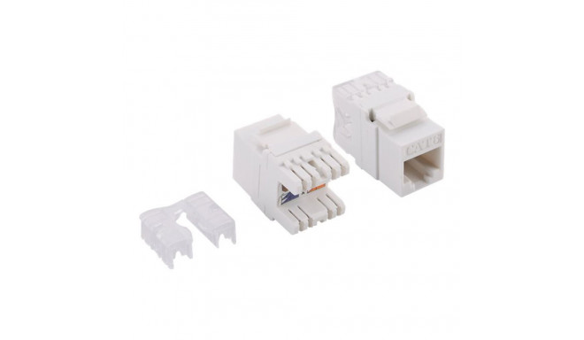 LOGILINK NK4005 LOGILINK - Keystone Jack RJ45 Cat.6 UTP 180° LSA/IDC punch down, white