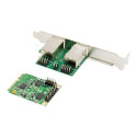 DIGITUS DN-10134 2-port Gigabit Ethernet mini PCI Express Card single lane low profile bracket Realt