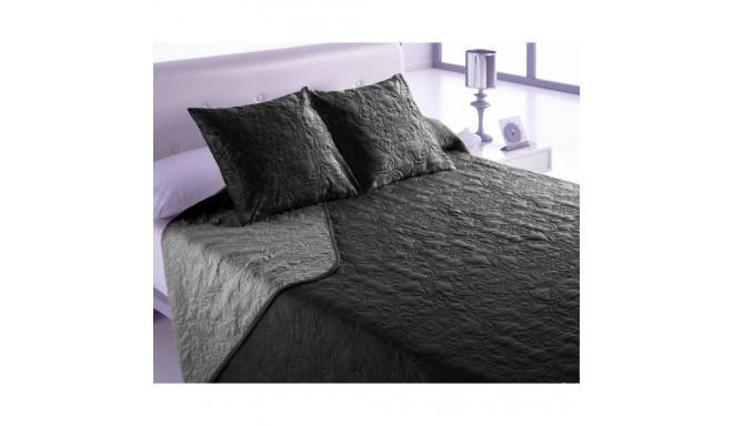 Bedspread (quilt) Hosteline VEGAS Black King size (3 Pieces)