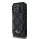 Guess GUHCP16LPSQSQSK iPhone 16 Pro 6.3" black/black hardcase Quilted Metal Logo