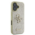 Guess GUHCP16SHG4SGD iPhone 16 6.1" gold/gold hardcase Fixed Glitter Big 4G