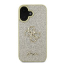Guess GUHCP16SHG4SGD iPhone 16 6.1" gold/gold hardcase Fixed Glitter Big 4G