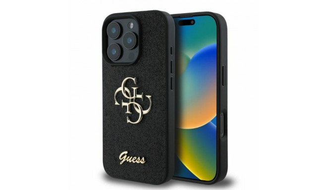 Guess GUHCP16LHG4SGK iPhone 16 Pro 6.3" must kõvakaanega Fixed Glitter Big 4G