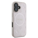 Guess GUHMP16MPSAPSMEP iPhone 16 Plus 6.7" pink/pink hardcase Saffiano Peony Classic Logo MagSafe