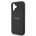 Guess GUHMP16MPGHSMMK iPhone 16 Plus 6.7" black/black hardcase Grained Ring MagSafe