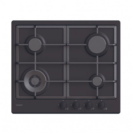 Candy Hob | CHG6BFB4WB | Gas | Number of burners/cooking zones 4 | Knobs | Black