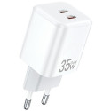 AWEI charger PD65-EU 35W 2x USB-C white GaN
