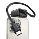 USAMS Charger 1xUSB-C with retractable USB-C cable Retractable PD+QC 20W Gan Fast Charging white YC 