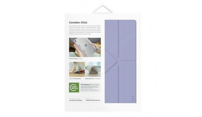 UNIQ Camden Click iPad Air 13" (2024) ümbris lilla/heleroosa