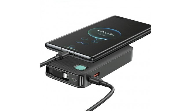 USAMS Powerbank sisseehitatud kaabliga 10000 mAh PD 20W kiirlaadimine XY seeria valge 10KCD22502 (US