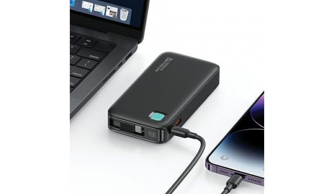 USAMS Powerbank sisseehitatud tagasitõmmatava kaabliga USB-C, 10000 mAh PD 20W kiirlaadimine XY Seri