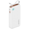 USAMS Powerbank with retractable Lightning cable 10000 mAh PD 20W Fast Charge XY Series white/white 