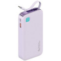 USAMS Powerbank with retractable USB-C Retractable cable 10000 mAh PD 20W Fast Charge XY Series purp