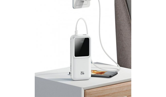 USAMS Powerbank sisseehitatud kaablitega USB-C+Lightning 30000 mAh 20W PD+Qc 3.0 kiirlaadimine X-che
