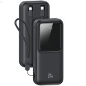 USAMS Powerbank with built-in USB-C+Lightning cables 30000 mAh 20W PD+Qc 3.0 Fast Charge X-chel Seri