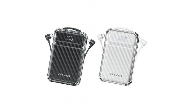 AWEI PowerBank P89K 10000mAh 38.5W must/must + PD/Lightning kaablid
