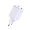 3MK Hyper Charger PD 45W charger network. white/white + 2x USB-C Cables