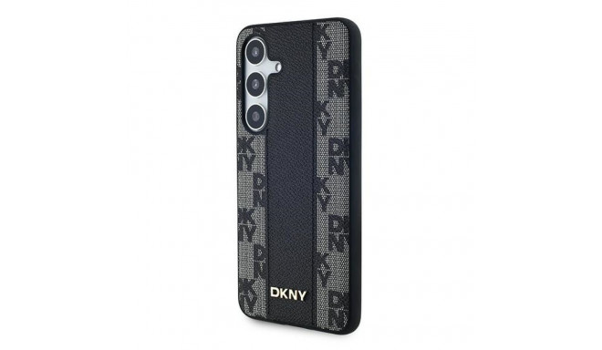 DKNY DKHMS24MPCPVSLK S24+ S926 must kõvakaaneline nahast ruuduline mono mustriga MagSafe