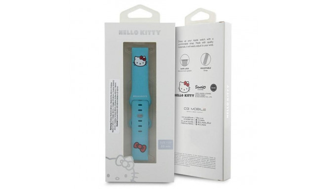 Hello Kitty universaalne rihm HKUWMSCHBLB silikoonist kitty pea sinine 20mm