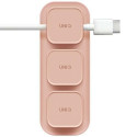 UNIQ Pod Mag magnetic cable organizer + base pink/blush pink