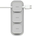 UNIQ Pod Mag magnetic cable organizer + gray/chalk gray base