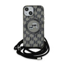 Karl Lagerfeld KLHMP15SHCKCKLCK iPhone 15 / 14 / 13 6.1" black/black hardcase IML Crossbody Monogram