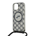 Karl Lagerfeld KLHMP15SHCKCKLCK iPhone 15 / 14 / 13 6.1" black/black hardcase IML Crossbody Monogram