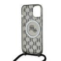 Karl Lagerfeld KLHMP15SHCKCKLCK iPhone 15 / 14 / 13 6.1" black/black hardcase IML Crossbody Monogram