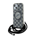 Karl Lagerfeld KLHMP15SHCKCKLCK iPhone 15 / 14 / 13 6.1" black/black hardcase IML Crossbody Monogram