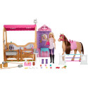 Mattel Barbie Doll Studnina Marzeń Movie Set Toy stud farm with Barbie doll, horse figure and access