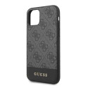 Guess GUHCN61G4GLGR iPhone 11 6.1" / Xr grey/gray hard case 4G Stripe Collection