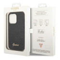 Guess GUHCP14LHGGSHK iPhone 14 Pro 6.1" black/black hard case Glitter Script