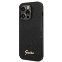 Guess GUHCP14LHGGSHK iPhone 14 Pro 6.1" black/black hard case Glitter Script