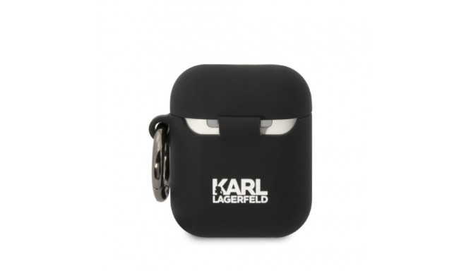 Karl Lagerfeld KLA2RUNCHK AirPods 1/2 cover black/black Silicone Choupette Head 3D