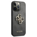Guess GUHCP13L4GMGGR iPhone 13 Pro / 13 6.1" gray/gray hardcase 4G Big Metal Logo