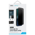 UNIQ Optix Privacy iPhone 15 Pro Max 6.7" privacy tempered glass with applicator