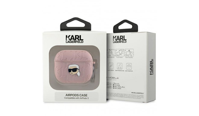 Karl Lagerfeld KLA3PGKIPP AirPods 3 cover pink/pink Monogram Karl Head