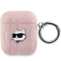 Karl Lagerfeld KLA2PGCHPP AirPods 1/2 cover pink/pink Monogram Choupette Head