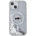 Karl Lagerfeld KLHMP15SLGKISGH iPhone 15 / 14 / 13 6.1" hardcase transparent Liquid Glitter Karl Hea
