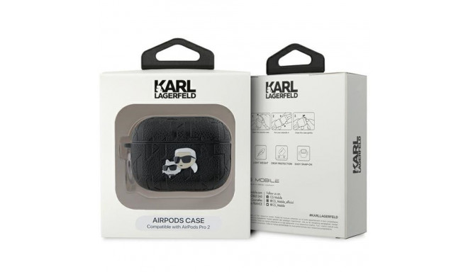 Karl Lagerfeld KLAP2PGKCPK AirPods Pro 2 (2022/2023) kate must/must Monogramm Karl & Choupette pea