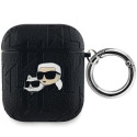 Karl Lagerfeld KLA2PGKCPK AirPods 1/2 cover black/black Monogram Karl & Choupette Head