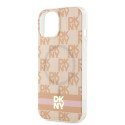 DKNY DKHMP15SHCPTSP iPhone 15 / 14 / 13 6.1" pink/pink hardcase IML Checkered Mono Pattern & Printed