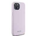 DKNY DKHMP15SSMCHLP iPhone 15 / 14 / 13 6.1" pink/pink hardcase Liquid Silicone Small Metal Logo Mag